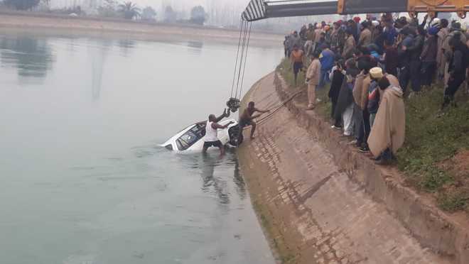 3 youngster died as car falls in bhakra canal