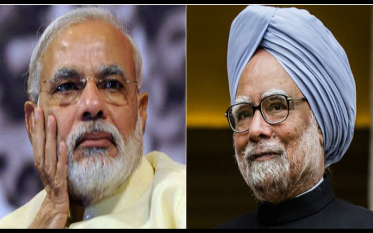 Modi And Manmohan Singh