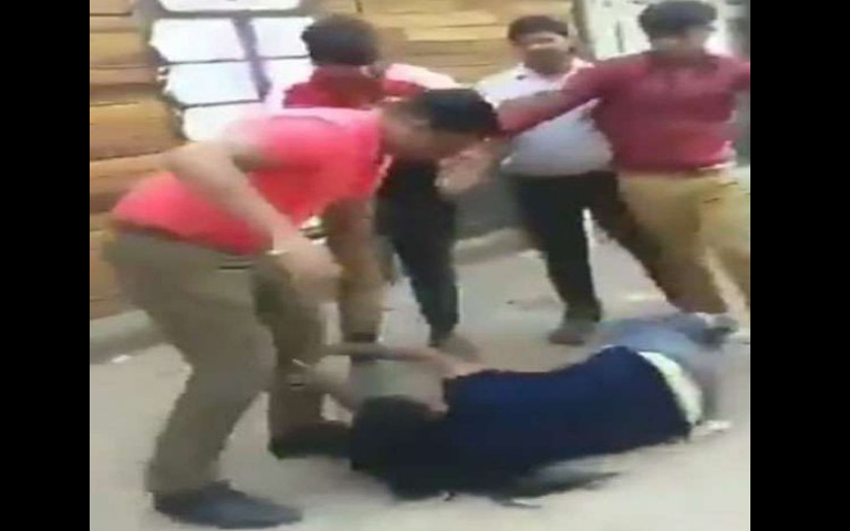 group of boys beaten a girl