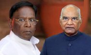 President-ramnath-kovind-accepts-resignation-of-puducherry-chief-minister-narayanasamy
