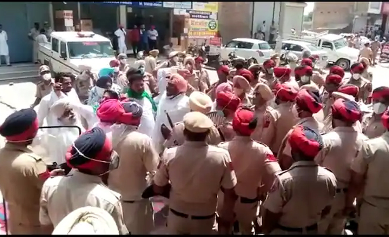 Farmers-protest-against-bjp-leaders-in-abohar