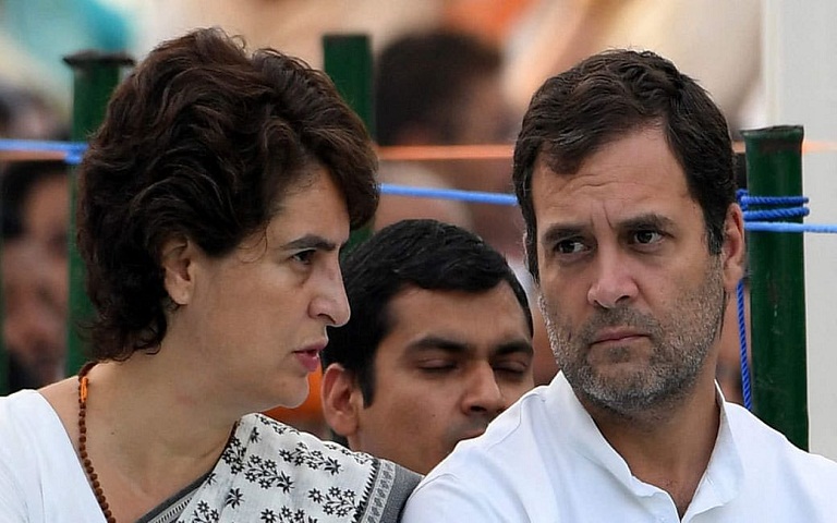 Rahul Gandhi and Priyanka Gandhi